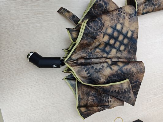 Parasole di sicurezza auto-aperto/chiuso illuminato a LED con fascia riflettente per visibilità notturna