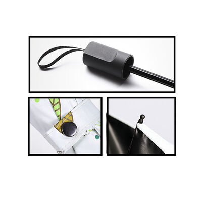 8 costole ombrello pieghevole compatto con auto aperto chiuso e sacchetto di tessuto per la protezione da pioggia leggera