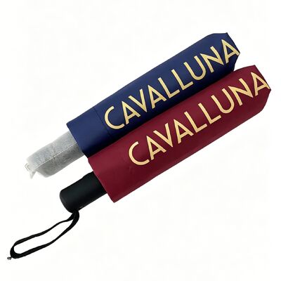 Ombrello 21 pollici 3 ante apri e chiudi automatico in tessuto pongee con stampa digitale, stampa di un motivo a cavallo