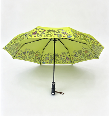 Auto Open Close 3 ombrello pieghevole Vintage Paisley Floral Print ombrello portatile leggero ombrello di pioggia sole per donne uso quotidiano all'aperto