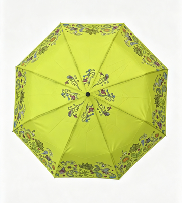 Auto Open Close 3 ombrello pieghevole Vintage Paisley Floral Print ombrello portatile leggero ombrello di pioggia sole per donne uso quotidiano all'aperto