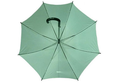 Ombrelli del bastone delle donne verde chiaro, struttura antivento dell'ombrello solido del bastone