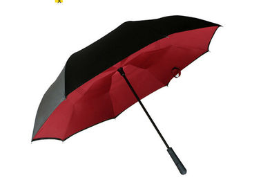 ombrello invertito inverso degli adulti del tessuto di seta naturale 190T variopinto per il tempo di lustro della pioggia
