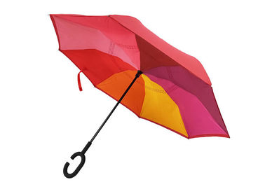 Ombrello invertito piegante piegante diritto, maniglia a forma di C inversa dell'ombrello dell'automobile
