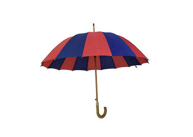 Robusto resistente della maniglia del vento di legno blu rosso leggero dell'ombrello forte