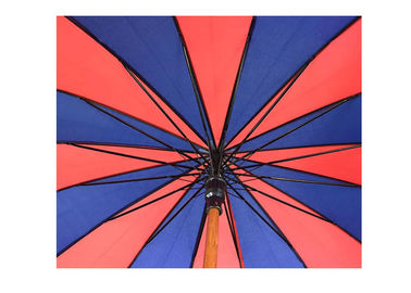 Robusto resistente della maniglia del vento di legno blu rosso leggero dell'ombrello forte