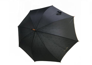 Luce semplice di legno di doppio strato della maniglia dell'ombrello nero unisex per i giorni piovosi