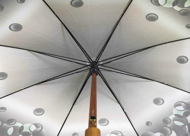 Ombrello di legno del bastone di protezione UV, maniglia di legno dell'ombrello classico