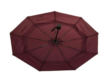 Una gomma a 25 pollici di 9 costole dell'ombrello pieghevole di golf del tessuto di seta naturale/maniglia di plastica