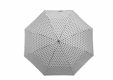 Ombrello piegante leggero, maniglia di alluminio della struttura J dell'ombrello di tre volte