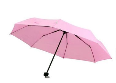 Metal costole a 21 pollici dell'ombrello di signora Pink 3 dell'asse della pagina pieghevole della vetroresina le 8