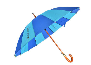Gli ombrelli promozionali su ordinazione automatici 16 Ribs 25 pollici di asse di legno