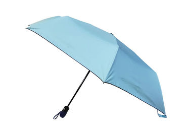 Tessuto automatico del tessuto di seta naturale di protezione 190T di Sun dell'ombrello di viaggio ricoperto colore