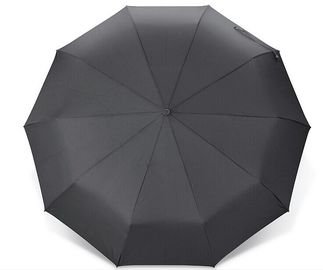 Ombrello nero del bastone, mini ombrello per il tessuto riciclato RPET ambientale di viaggio