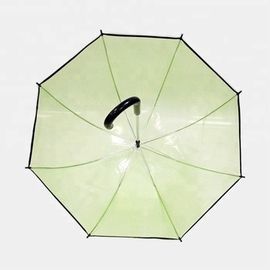 Chiaro ombrello a cupola verde di POE, ombrello compatto della bolla con disposizione nera