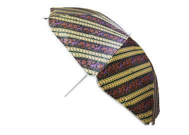 Ombrello di spiaggia portatile impermeabile robusto, tessuto all'aperto del raso dell'ombrello del patio