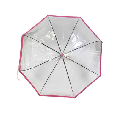 Costole aperte automatiche della vetroresina 23" ombrello trasparente della cupola
