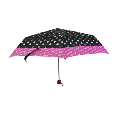 21 pollice di ombrello pieghevole del bordo della struttura rosa della vetroresina