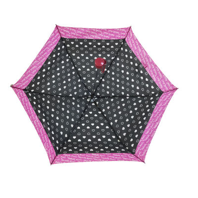21 pollice di ombrello pieghevole del bordo della struttura rosa della vetroresina