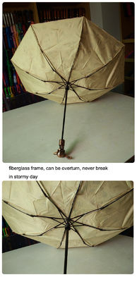 Shinny il cranio trattano l'ombrello antivento pieghevole per gli uomini