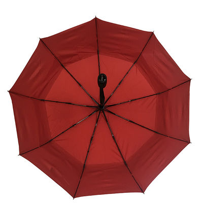 2 strati rossi antivento completamente automatici dell'ombrello pieghevole per ventilazione di Amazon