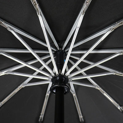 12 ombrello della volta della copertura tre del tessuto di seta naturale di affari dei pannelli automatico