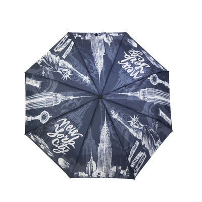 Le costole infrangibili vicine aperte automatiche del metallo infuriano la serigrafia dell'ombrello