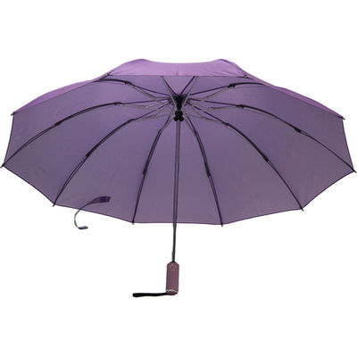 BSCI ha approvato la fine aperta automatica impermeabile di volta di colore porpora dell'ombrello tre