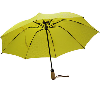 Colore giallo di volta dell'ombrello delle costole tre del metallo impermeabile