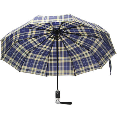 Controlli e barri l'ombrello pieghevole del tessuto 3 del tessuto di seta naturale dell'asse del metallo per gli uomini