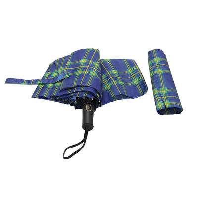 Ombrello di volta dell'ombrello tre verdi vicini aperti automatici di griglia della banda per gli uomini