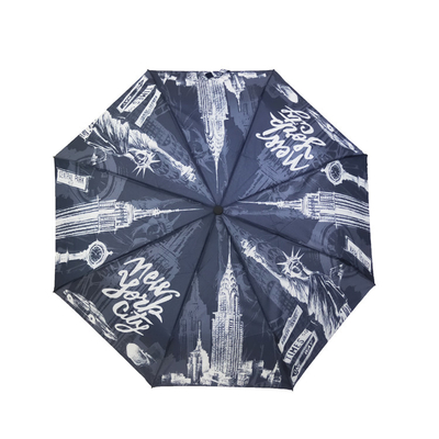 Un ombrello aperto automatico di 3 volte di BSCI con la maniglia di legno