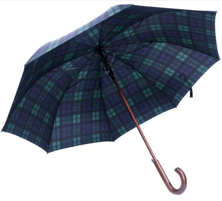 ombrello di legno del bastone del percalle J del tessuto di seta naturale 190T di 103cm