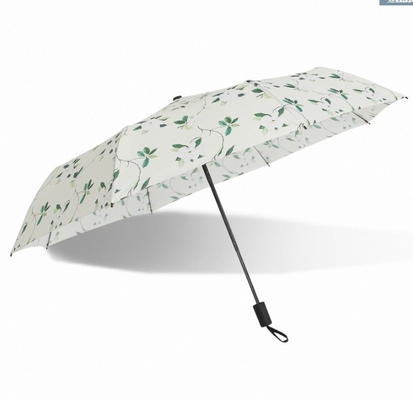 ombrello aperto del manuale pieghevole del tessuto di seta naturale 190T con le costole della vetroresina