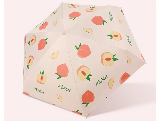 Anti tessuto di seta naturale UV Mini Capsule Umbrellas With Case di piegatura 190T