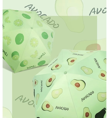 Anti tessuto di seta naturale UV Mini Capsule Umbrellas With Case di piegatura 190T