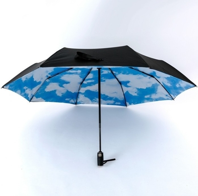 ombrello pieghevole vicino aperto automatico del tessuto del tessuto di seta naturale 190T di 95cm