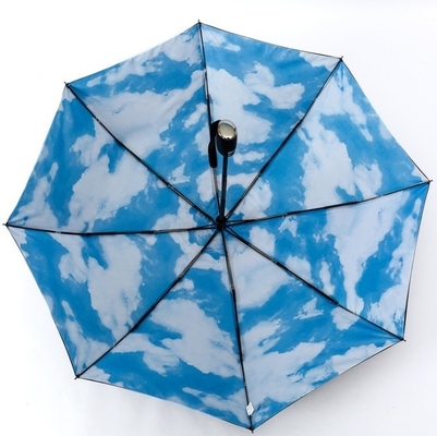 ombrello pieghevole vicino aperto automatico del tessuto del tessuto di seta naturale 190T di 95cm