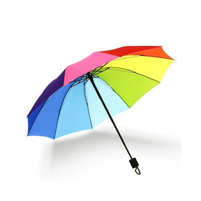 Ombrello di volta su misura BSCI di colore dell'arcobaleno del poliestere 190T 3