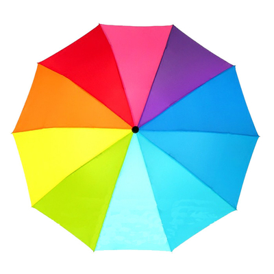 Ombrello di volta su misura BSCI di colore dell'arcobaleno del poliestere 190T 3