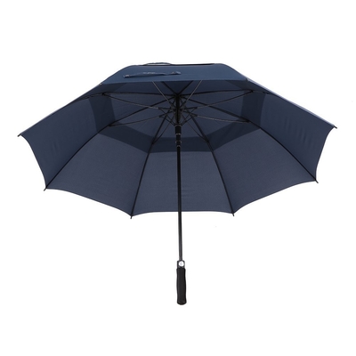 Ombrello promozionale della pioggia di golf di doppio strato del tessuto di seta naturale 190T