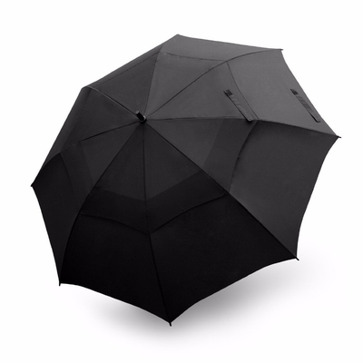 Ombrello promozionale della pioggia di golf di doppio strato del tessuto di seta naturale 190T
