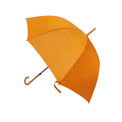 Le signore della struttura del metallo del tessuto del tessuto di seta naturale piovono il colore arancio automatico dell'ombrello