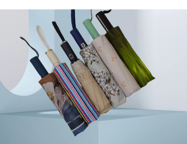 UPF 50 Auto aperto / chiuso Pongee ombrello UV spiaggia 23 pollici 12 costole Strong Windproof