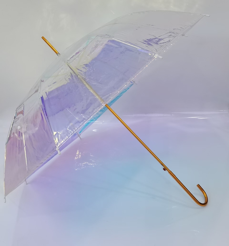 Auto Apri ombrello chiaro Sogno romantico bellissimo colore aurora ombrello trasparente