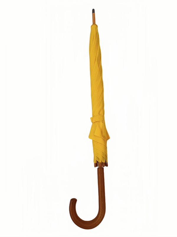 di alta qualità 23 pollici Windproof Auto Open Stick ombrello con albero di legno e fibra di vetro