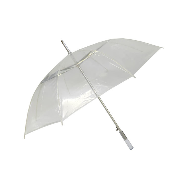 Parasole Canopy trasparente per la pioggia costole in fibra di vetro e disegno personalizzato 23 pollici con albero di alluminio