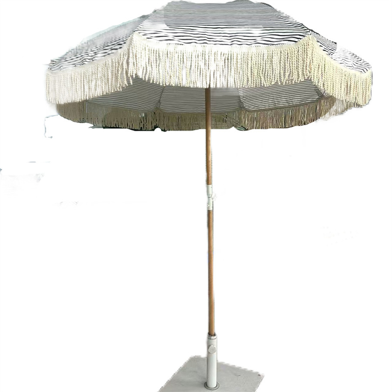 Tessuto UV ombrello da spiaggia Rifugio solare 210T Stoffa Oxford Con Rivestimento d'Argento Logo accettabile