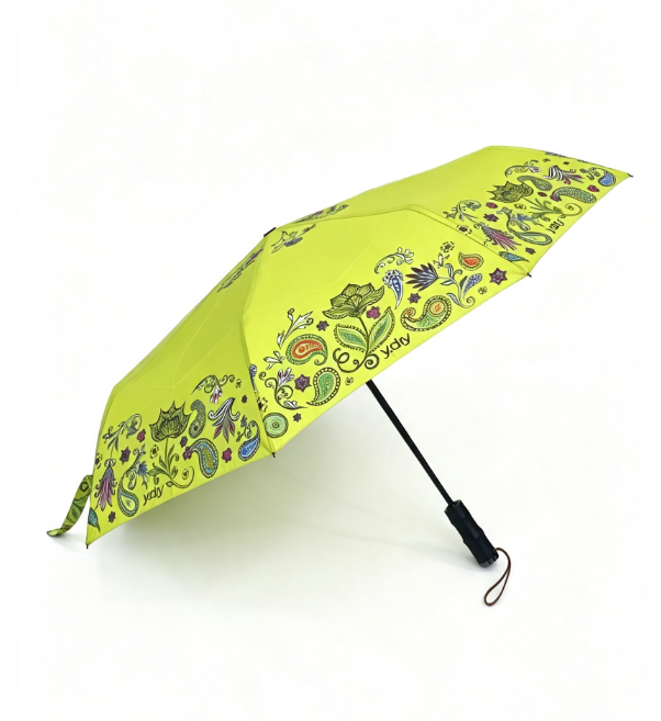 Auto Open Close 3 ombrello pieghevole Vintage Paisley Floral Print ombrello portatile leggero ombrello di pioggia sole per donne uso quotidiano all'aperto