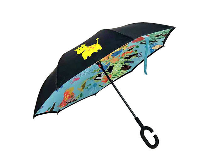 Controllo aperto del manuale della stampa di arte del fumetto dell'ombrello invertito inverso dei bambini